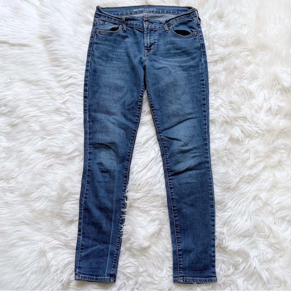 Old Navy Mid Rise Skinny Jeans Medium Wash Size 4